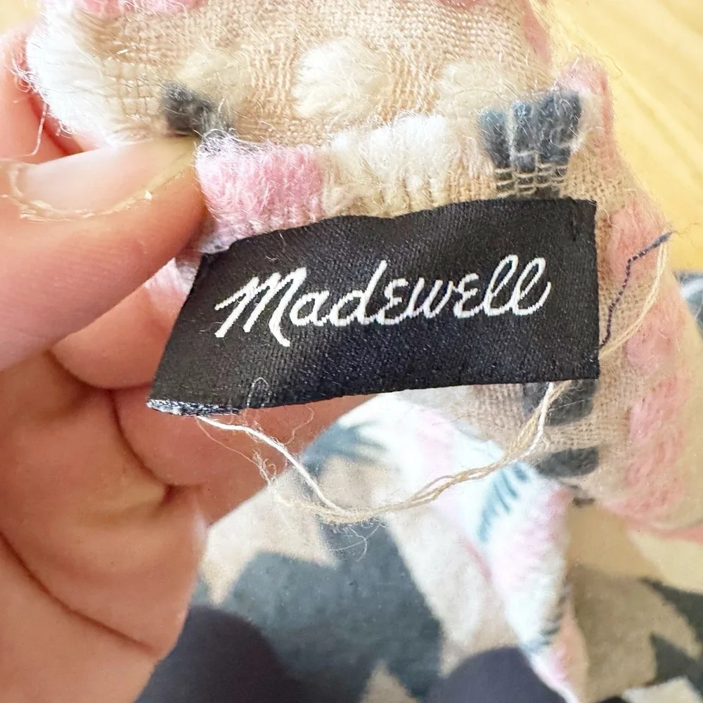 Madewell Textured Blanket Scarf Wool Blend Pastels Soft Upscale Boho Chic 78x27